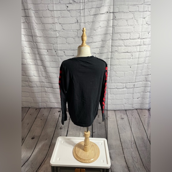 Boy's Levi's Batwing Long Sleeve Pullover Black/Red Logo Cotton Tee Size S - Picture 6 of 11